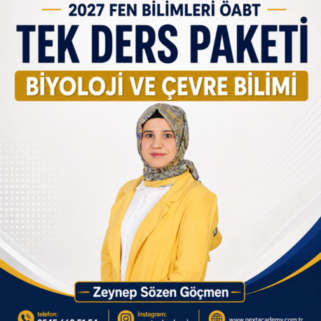 2027 FEN BİLİMLERİ ÖABT Tek Ders Paketi (Biyoloji ve Çevre Bilimi)