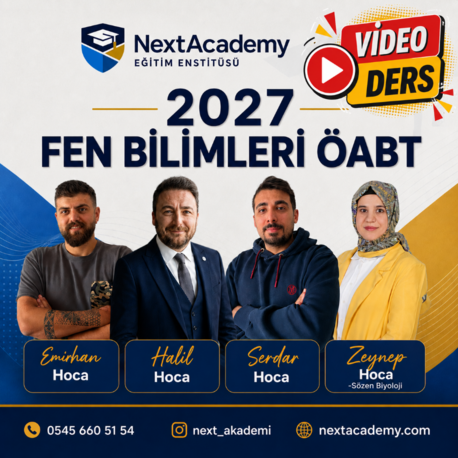 2027 FEN BİLİMİLERİ ÖABT VİDEO DERS PAKETİ