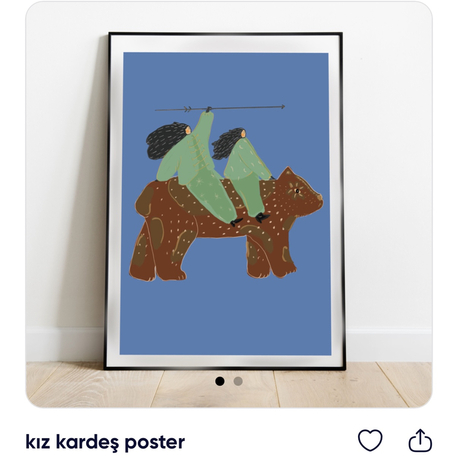 Kız kardeş poster 50x70 cm