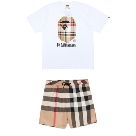 Bape Burberry Set 2’li