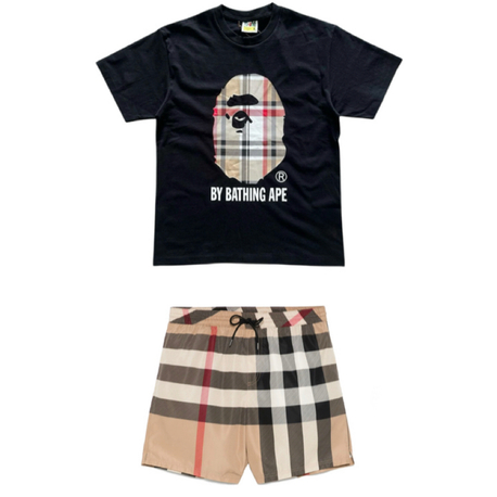 Bape Burberry Set 2’li
