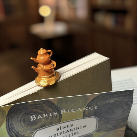 Turuncu Çaydanlık Kitap Ayracı 