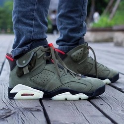 Nike Air Jordan 6 Retro Travis Scott Olive Green
