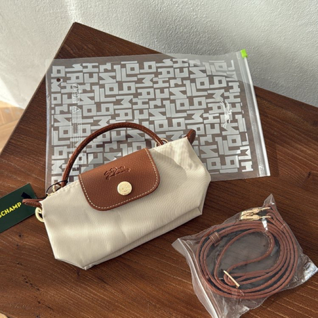 Longchamp Le Pliage Pouch Beige