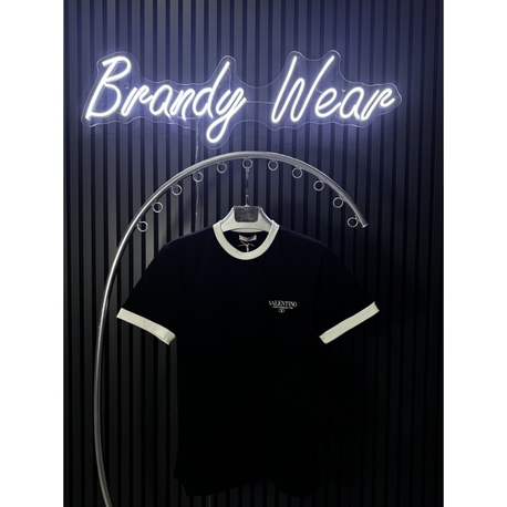Valentino Garavani Siyah Beyaz Detaylı T-Shirt