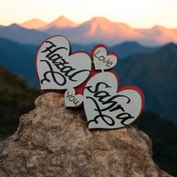 İKİZ KALPLER MAGNET