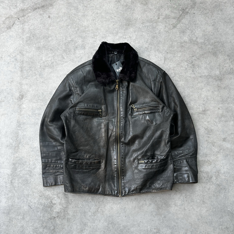 Kürk vintage deri jacket