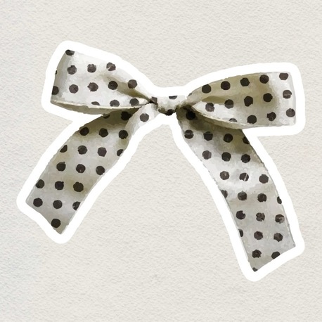 polka-dot bow sticker