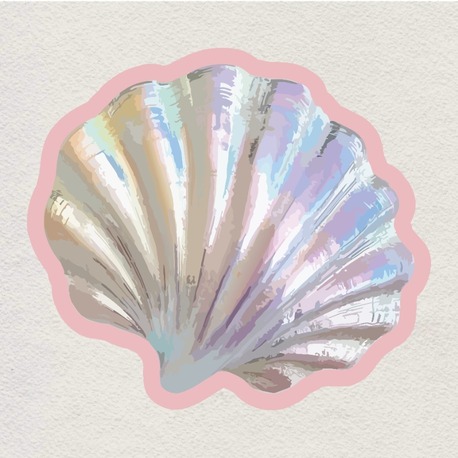 pearl shell sticker