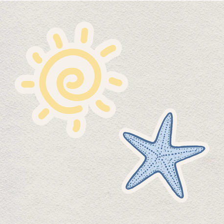 sun and the starfish stickerlar