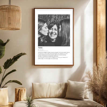 Anne Kelimesinin Anlamı | Anneye Fotoğraflı Minimalist Anlamlı Hediye