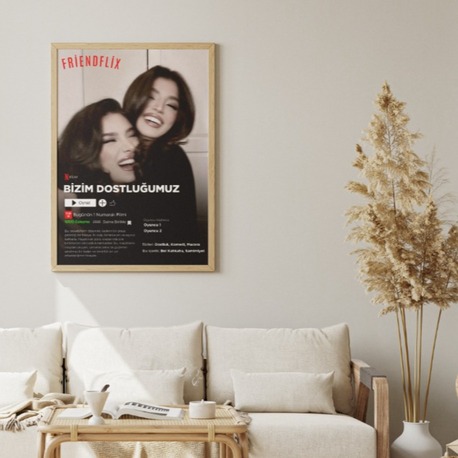 Kişiye Özel "Friendflix" Netflix Posteri | Arkadaşa Hediye | Dostluk Filmi
