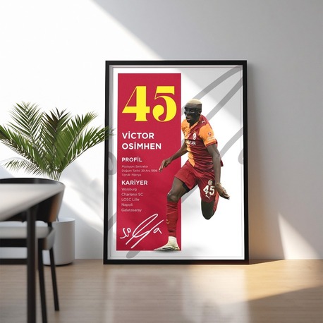 Victor Osimhen Gol Makinesi Posteri | Genç Yıldız Futbol Kariyer Tablosu