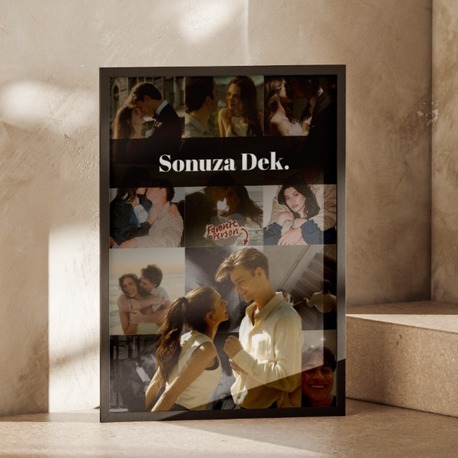 Kişiye Özel Modern Kolaj Tablosu | Sevgiliye Hediye | Sonsuza Dek