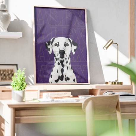 Kişiye Özel Evcil Hayvan Minimal İllüstrasyon Tasarımı – Pet Portrait Poster