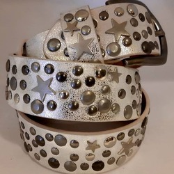 YILDIZLI TAŞLI DERİ KEMER "STAR LEATHER BELT"