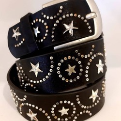 YILDIZLI TAŞLI DERİ KEMER "STAR LEATHER BELT"