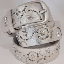 YILDIZLI TAŞLI DERİ KEMER "STAR LEATHER BELT"
