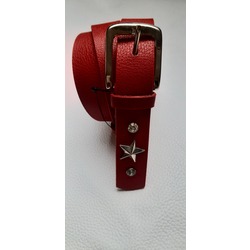 YILDIZ RİVETLİ TAŞLI DERİ KEMER "STAR LEATHER BELT"