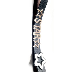 YILDIZ TOKALI HARFLİ  DERİ KEMER "STAR LEATHER BELT"