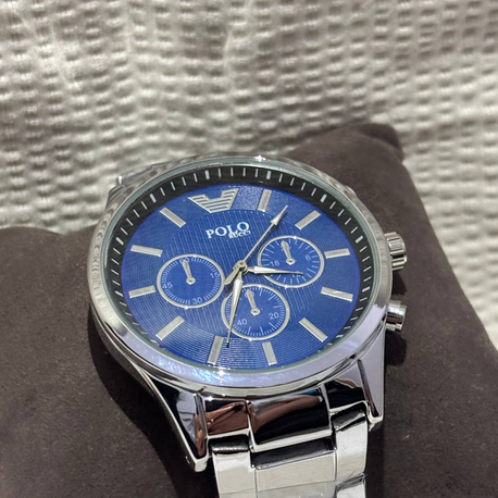Polo Rucci Blue Horizon: Gümüş Renk Çelik Kordonlu Erkek Kol Saati