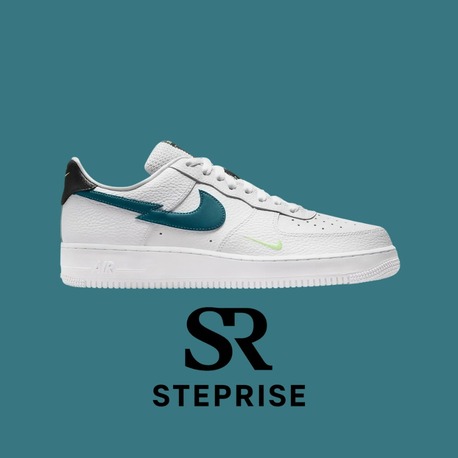 Nike Air Force 1 Low Split Swoosh White Aquamarine 