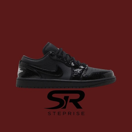 Nike Air Jordan 1 Low SE Patent Elephant Black