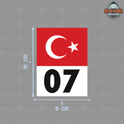 Bayrak - Plaka Sticker