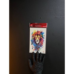 Lion Renkli Sticker Tattoo