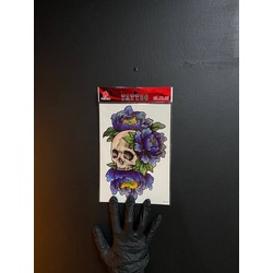 Skull Renkli Sticker Tattoo