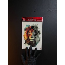 Lion Renkli Sticker Tattoo