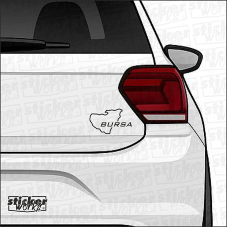 Bursa il Harita Sticker – Şehir Aşkını Yansıt!