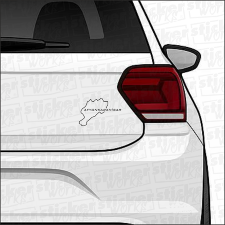 Afyonkarahisar il Harita Sticker – Şehir Aşkını Yansıt!