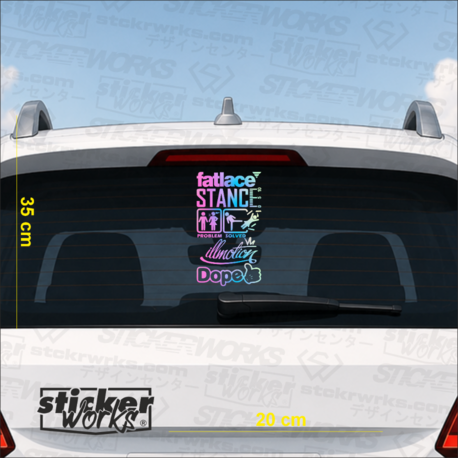 Premium Arka Cam Sticker Seti 4