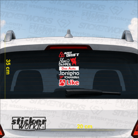 Premium Arka Cam Sticker Seti 2