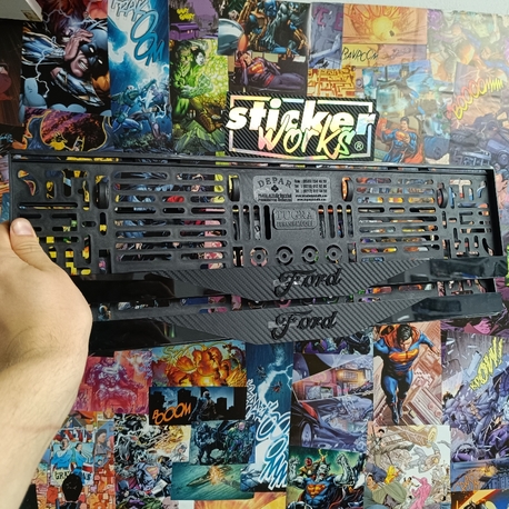 Ford Premium Takmatik Araç Plakalığı 3D Kabartma Logolu Pleksi Çift Set