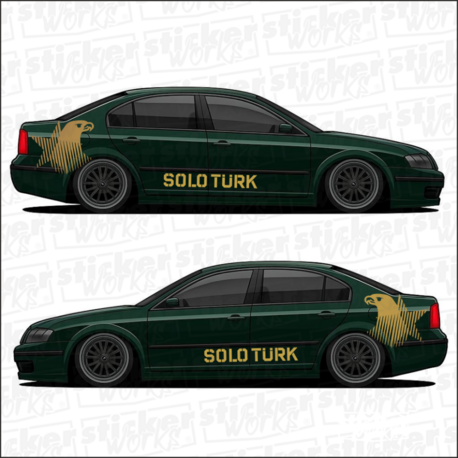 Solo Türk Temalı Araç Yan Sticker Takımı