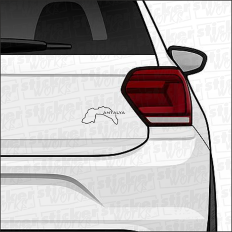 Antalya il Harita Sticker – Şehir Aşkını Yansıt!