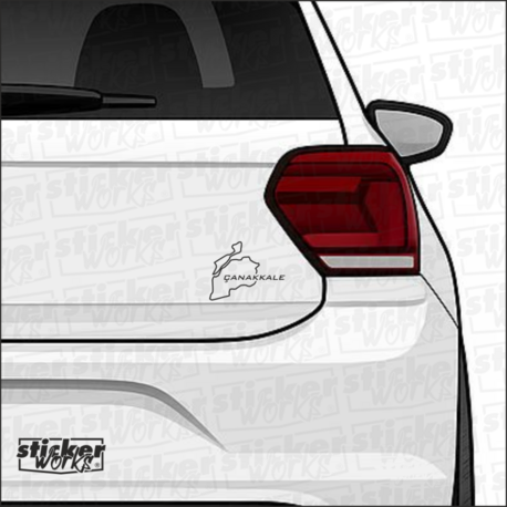 Çanakkale il Harita Sticker – Şehir Aşkını Yansıt!