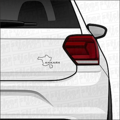 Ankara il Harita Sticker – Şehir Aşkını Yansıt!
