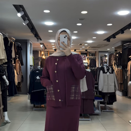 ikili takım içlik elbise ve hırka