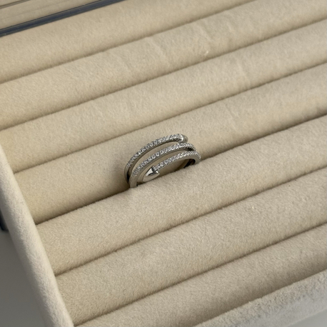 silver spinal yüzük | altın kaplama