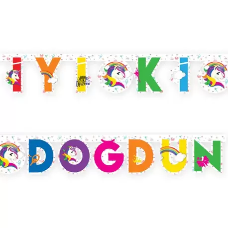 RAINBOW UNICORN İYİKİ DOĞDUN SET 