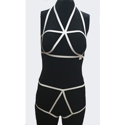 ASM1276 2 Li Kadın Ekru Karamis Bralet Takım