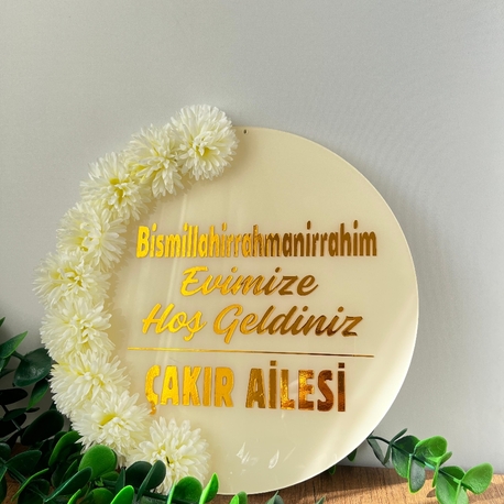 Çiçekli Gold Kapı Süsü