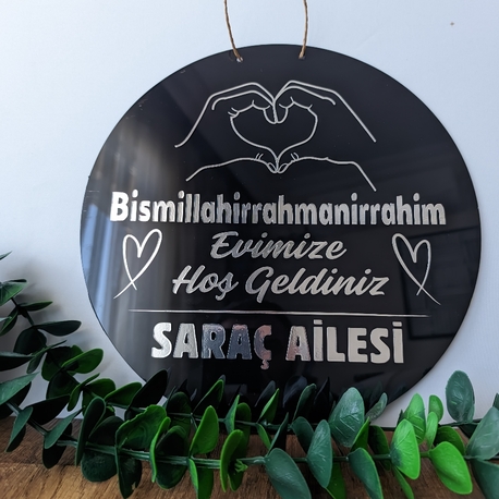 Siyah Gümüş Kapı Süsü 