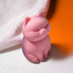 Amber Kokulu Pembe Kedi Doğal Mum
