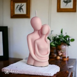 Amber Kokulu Pembe Sevgililer Doğal Mum