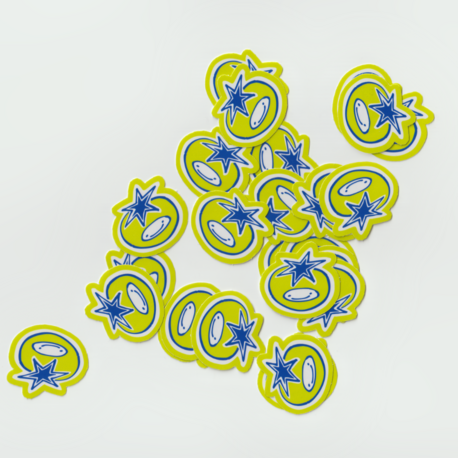 'starry ii' şeffaf sticker