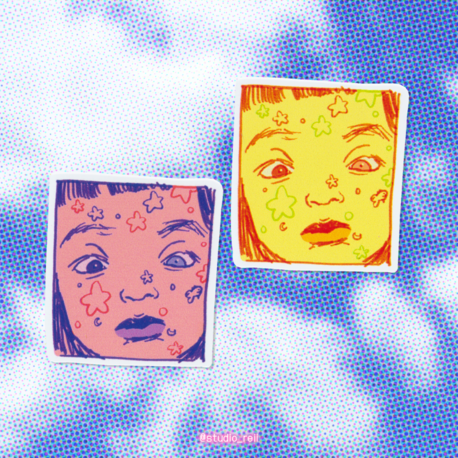 'portre' sticker seti